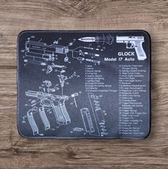 Universal Gunsmith Bench Gun Cleaning Mat Free Shipping -Glock 17 – 8″ X 10”