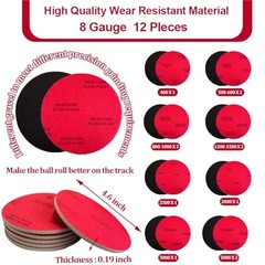 12 PCS Bowling Sanding Pads, Bowling Ball Sanding Sand Pads Polishing Cleaning