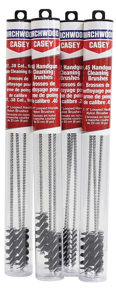 Birchwood Casey 41210 Cleaning Brushes Handgun Looped 9mm/357/38/380 9″ Nylon 3
