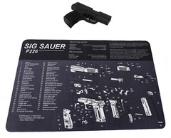 Gun Cleaning Mat for Sig Sauer P226 Breakdown Schematics Parts Diagram