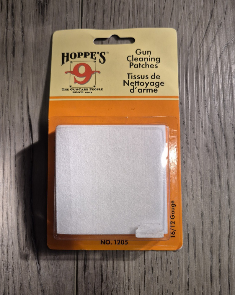 Hoppes Gun Cleaning Patches NEW Shotgun 16/12 Gauge