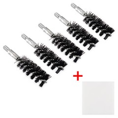 5 Pcs Nylon Bristle Bore Cleaning Brush for Rifle Pistol, .40 cal 50 Patches