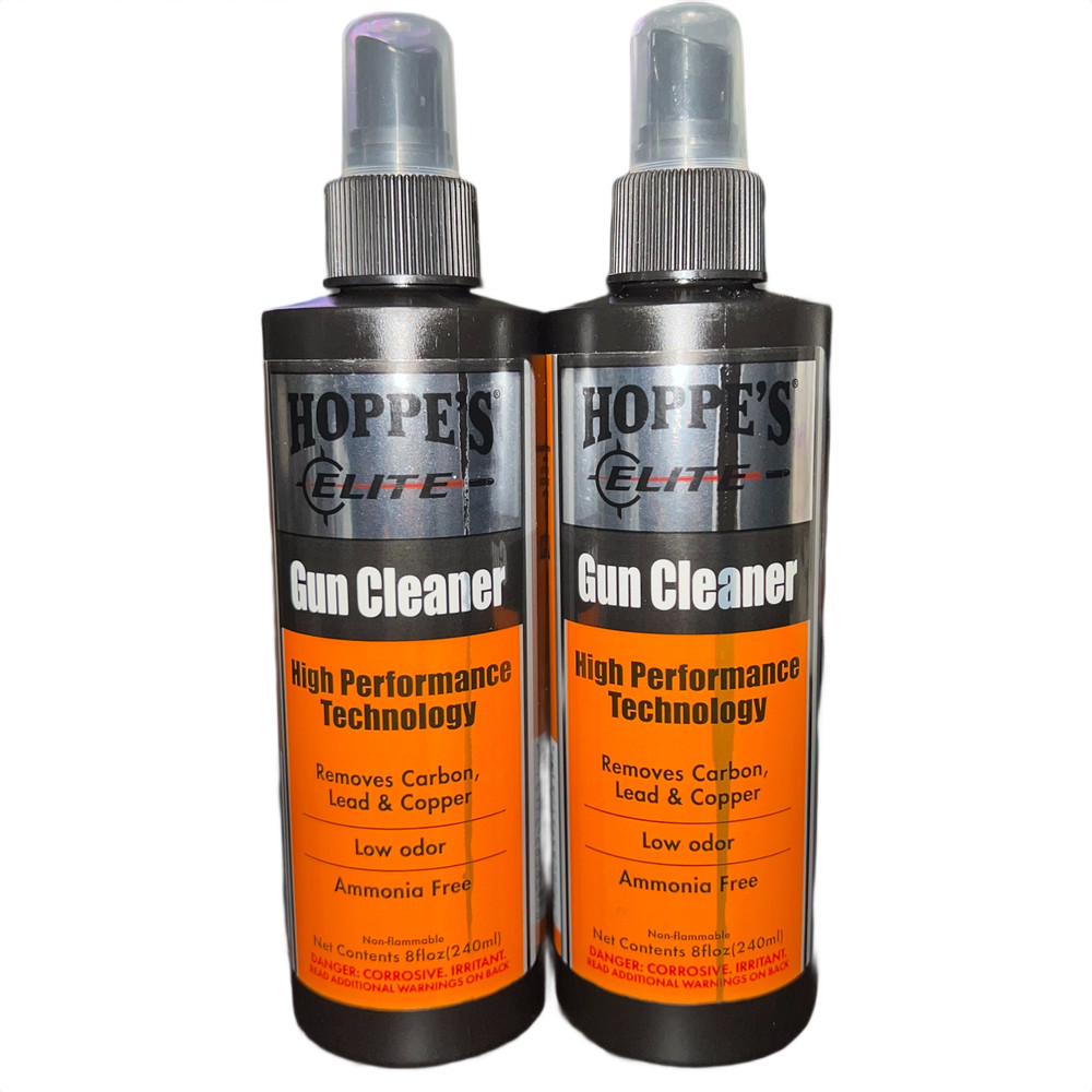 2x Hoppe’s GC8 Elite Odorless Biodegradable Gun Cleaner 8oz Bottle Firearm Care