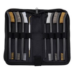 Gun Cleaning Nylon Brush & Pick Kit in Zippered Organizer Carry Case (8 Pieces)