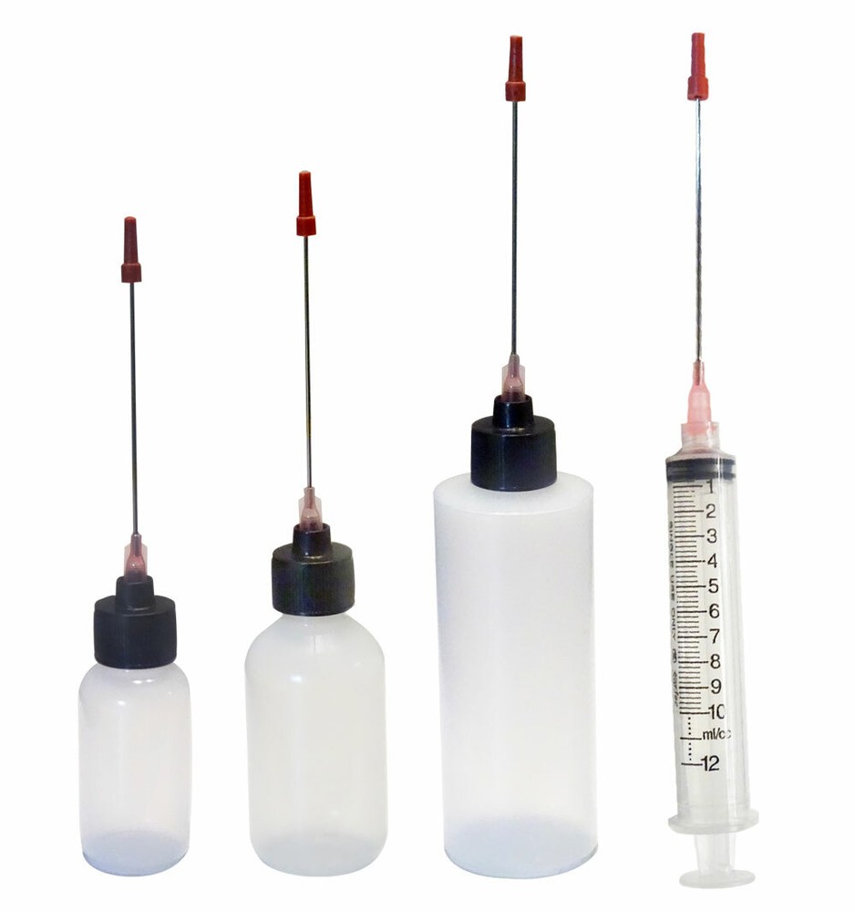 Plastic Squeeze Bottles 1oz,2oz,4oz,10ML Syringe 3″ Applicators for Gun Oil