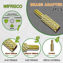 Gun Cleaning Rod Fitting Adapter Set – 6 Pack Brass Threaded Connectors