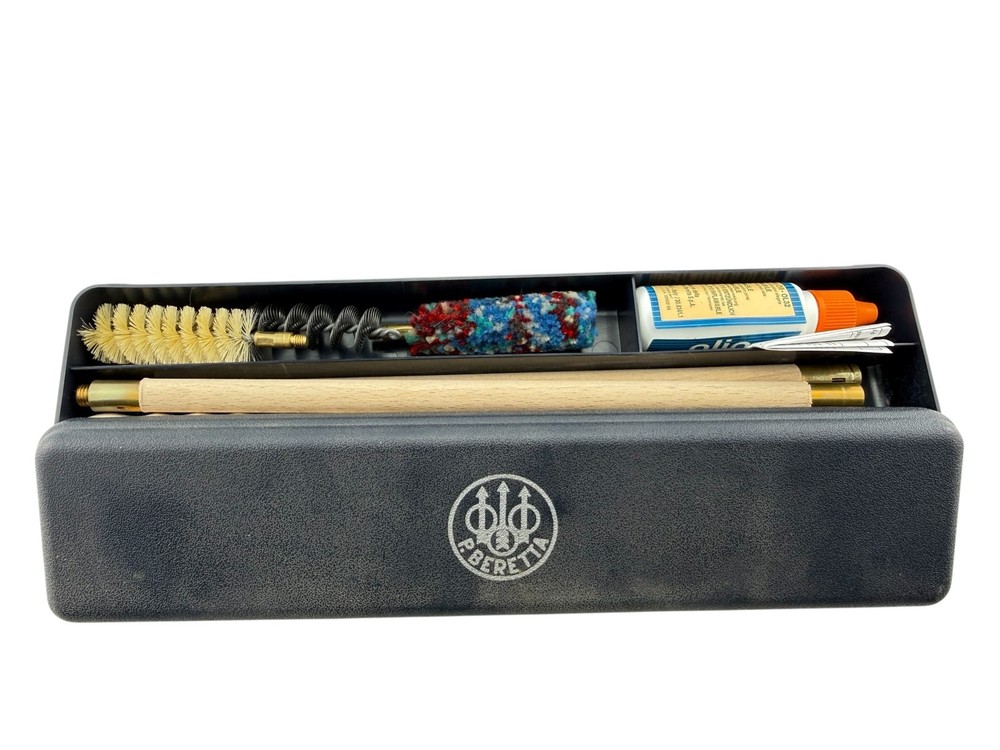Beretta JCK12 Cleaning Kit 12 Gauge with Gun Oil, Brushes, Mop, & Wooden Rods.