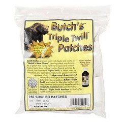 Butchs Triple Twill Cleaning Patches 1 3/4″ Squares 7mm-35 Caliber Rifle – 02904