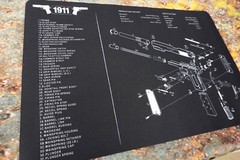 Gun Cleaning Mat for 1911 Breakdown Schematics Parts Diagram