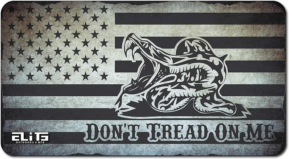 ELITE OUTDOORS Don’t Tread On Me Grey & Black Gun Cleaning MAT 16″ x 35″. USA