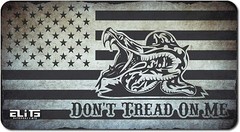 ELITE OUTDOORS Don’t Tread On Me Grey & Black Gun Cleaning MAT 16″ x 35″. USA
