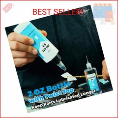 100% Silicone Air Gun Oil 2 oz & 1 oz Needle Oiler Airsoft Oil, Multi-Purpose Ai