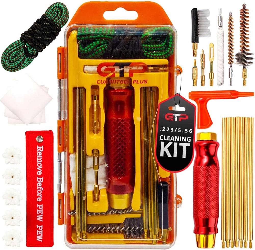 Gun Cleaning Kit for .223/5.56 – Portable Tool Case with Brass Rods, Jag, Bru…