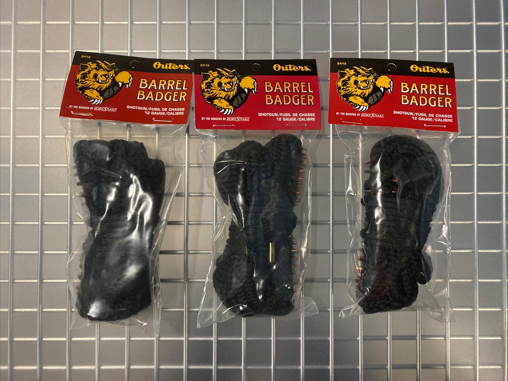 OUTERS® BARREL BADGER 12GA BORE CLEANER 3 PACK!!!!!!!!!!! (OUT2412)