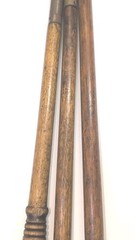 Vintage Antique 37″ Hickory Wood 3-Piece Shotgun Cleaning Rod Brass Fittings
