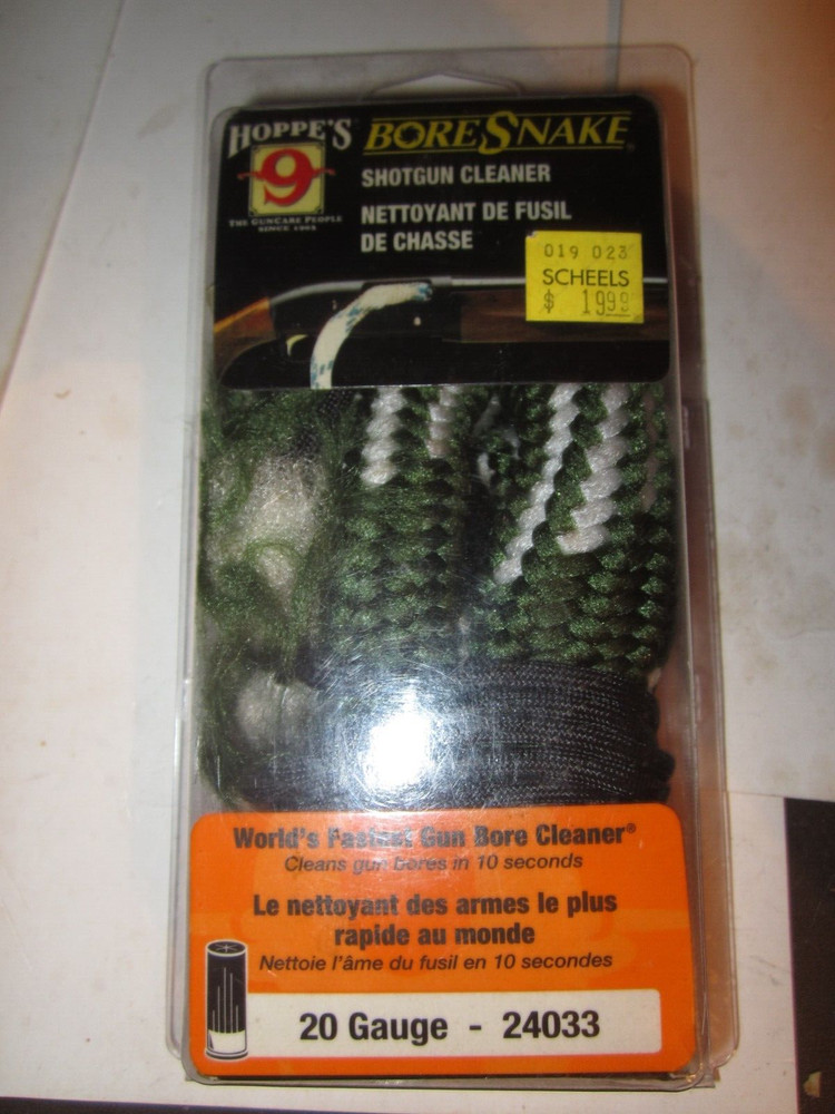 HOPPES 9 / BORESNAKE SHOTGUN CLEANER / 20GA / ITEM#:24033