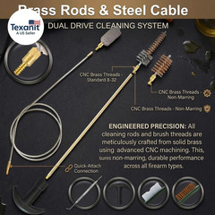Gun Cleaning Kit Universal Supplies for Rifle Pistol Shotgun with Portable Carry
