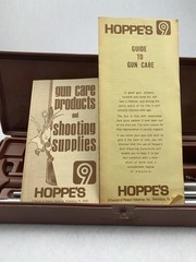 Vintage Hoppe’s No. 9 Gun Cleaning Kit Brown Hard Case Complete w/ Manuals & Oil