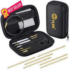 CVLIFE .177 .22 Caliber Gun Cleaning Kit with 6 Rods 5.56mm .223 black
