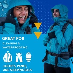 Nikwax Hardshell Cleaning & Waterproofing Duo-Pack, 1000ml, Cleans 34, Clear
