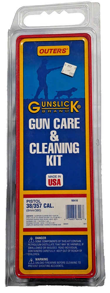 Gunslick Brand Gun Care and Cleaning Kit 38/357 Caliber Pistol
