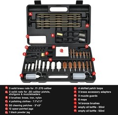 Lightweight Gun Cleaning Kit with Robust Nylon Tips & Compact Case for Easy Use