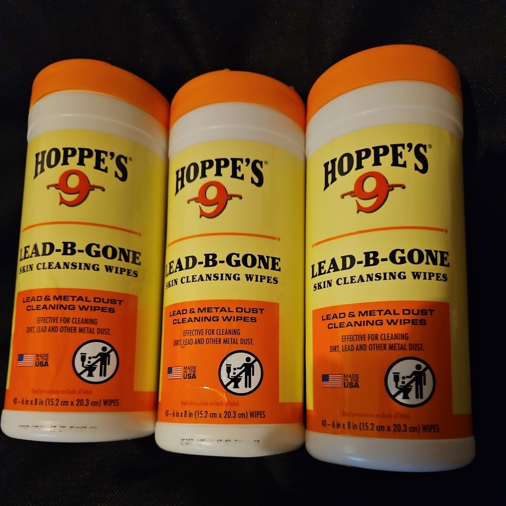 Hoppe’s 9 Lead-B-Gone Skin Cleansing Wipes (40 – 6inx8in Wipes) 3 Pack