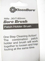 KleenBore Combination Patch Holder & Bore Brush fits 30 cal/7.62