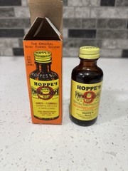 Hoppe’s 2 oz. No. 9 Gun Bore Cleaner Glass Bottle New!