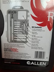 Allen Ruger Universal Handgun Cleaning Kit 18 Piece 380ACP to .45ACP 27836
