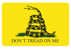 TekMat TEKR17GADSDEN Gadsden Flag Cleaning Mat Black/Yellow Rubber 11″x17″ Snake