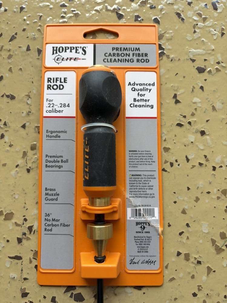 Hoppes Elite Carbon Fiber 36″ Cleaning Rod for .22-.284 Caliber Rifle RC22R