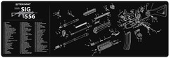 TekMat 36in Printed Gun Cleaning Mat Sig Sauer 556, Black, TEK-36-SIG556
