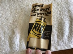 1949 RIG, RUST INHIBITING GREASE, 7 OINTMENT TUBES IN ORIGINAL DISPLAY BOX
