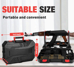Universal Gun Cleaning Kit All Calibers for Pistol Rifle Shotgun Stand