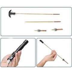 Gun Cleaning Kit for .223/5.56 Gun with Bore Chamber Brushes, Brass, Jags, Ro…