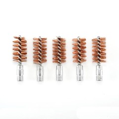 5 x Bronze Bristle Bore Cleaning Brush .20 Gauge 5/16-27 Thread with 50 Patches