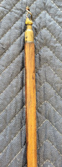 Vintage 3-Piece Wooden Shotgun Cleaning Rod Take Down Threaded Sleeves Wood