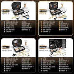 Universal Gun Cleaning Kit for Handguns & Pistols – Compact Case, Brass & Plasti