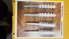 industriaL tube cleaning brush set 1/4”hex 5 piece 8,11,13,15,19mm White nylon