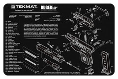 TekMat Ruger LCP 17″x11″ Gun Cleaning Mat Black – TEK-R17-RUGERLCP