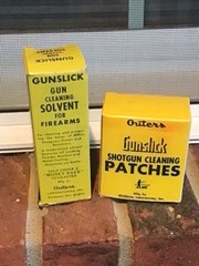 Vintage Gunslick Gun Cleaning Solvent And Cleaning Patches