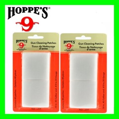 2 – Hoppe’s Gun Cleaning Patches 80ct for Pistol Shotgun .38-.45 & .410-20 gauge