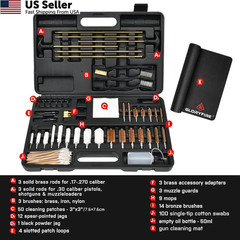 GLORYFIRE Gun Cleaning Kit Universal for Guns, Brushes One Size, Black