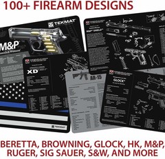 TekMat 36in Printed Gun Cleaning Mat , Grey, TEK-36–GY Bench Mat