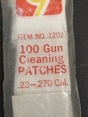 Hoppe’s Gun Cleaning Patches 100 Ct .22-.270 Cal DuPont REEMY NIP