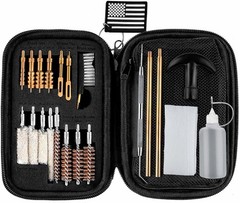 Durable Universal Handgun Cleaning Kit with Zippered Case – 25 Tools Included