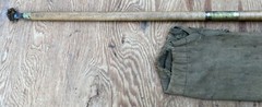 Vintage Gun Rifle Shotgun Wood Brass Cleaning Rod Barrel for Parts + Carring Bag