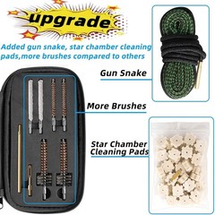 Universal Gun Cleaning Kit for .22 .223Cal 5.56Mm .22LR Rifle Pistol, Bore Chamb
