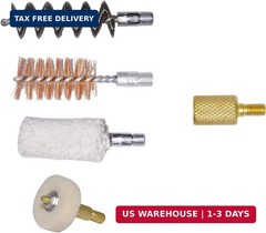 Gun Cleaning Kit for 12 Gauge Shotgun with Bronze Bore Brushes, Tornado Brushes,